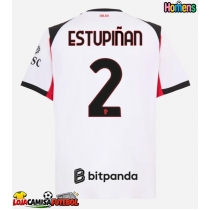 Camisa de Futebol AC Milan Pervis Estupinan #2 Equipamento Secundário 2025-26 Manga Curta